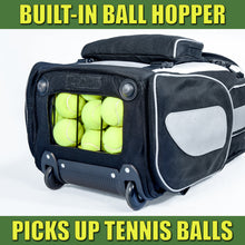 Load image into Gallery viewer, Packhopper Deluxe - Wheeled Backpack Tennis Ball Hopper with Cart and Extras