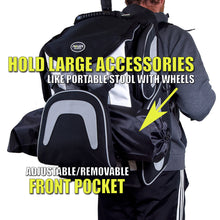 Load image into Gallery viewer, Packhopper Deluxe - Wheeled Backpack Tennis Ball Hopper with Cart and Extras