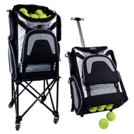 Packhopper Deluxe - Wheeled Backpack Tennis Ball Hopper with Cart and Extras