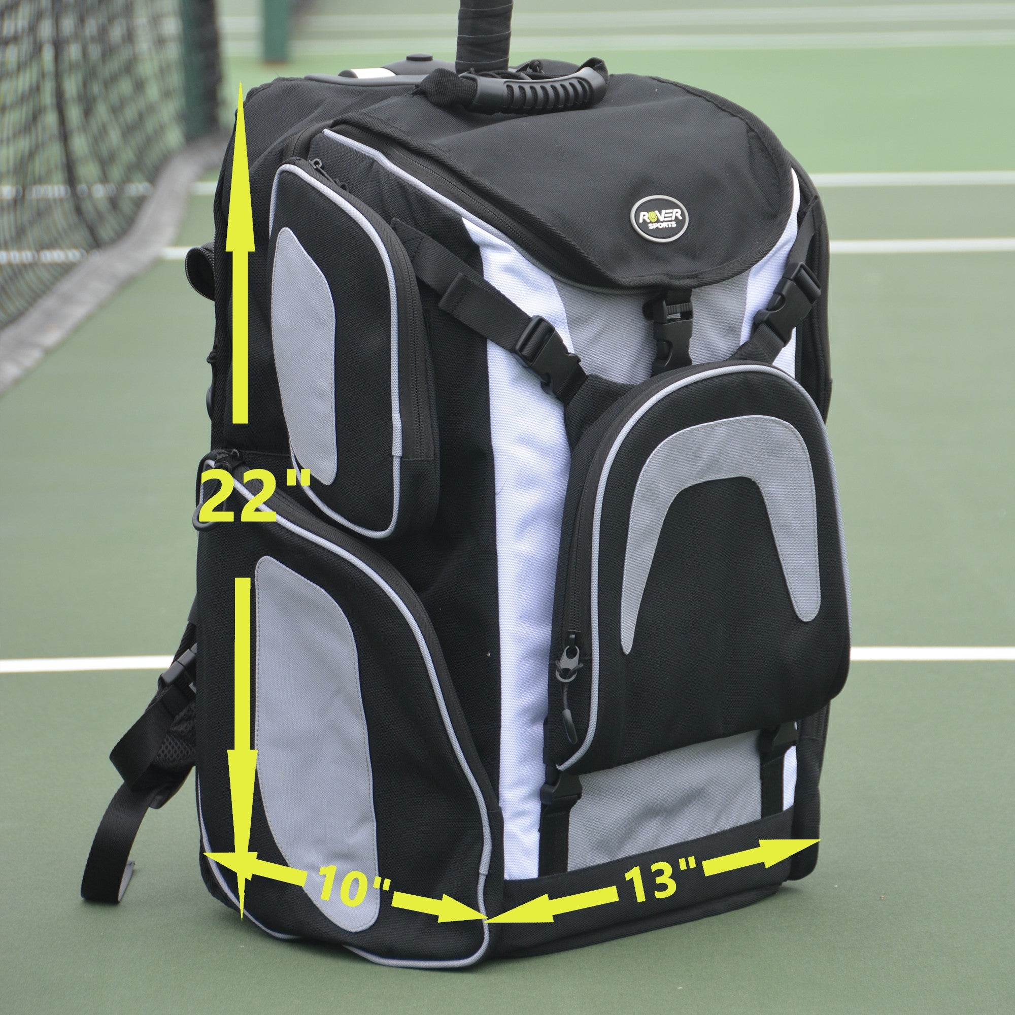 Packhopper Deluxe - Wheeled Backpack Tennis Ball Hopper with Cart